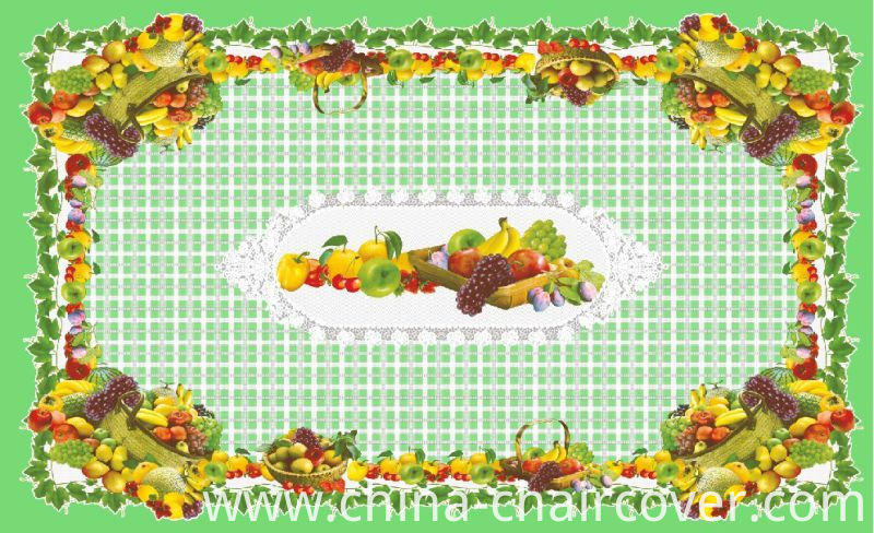 China High Quality LFGB Independent Design PVC Material Printed Transparent Tablecloth (TZ-0036) 80*130cm